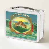 Lunch Box Empreinte étiquette cigare de sirène Ocean Gem (Dos)
