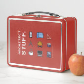 Lunch box en métal Architect Stuff (En situation)