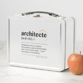 Lunch box en métal Architecte (En situation)