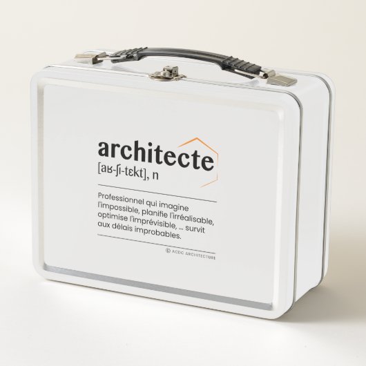Lunch box en métal Architecte (Devant)
