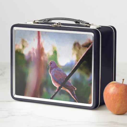 Lunch box en métal | Morning Dove | Conception cla (En situation)