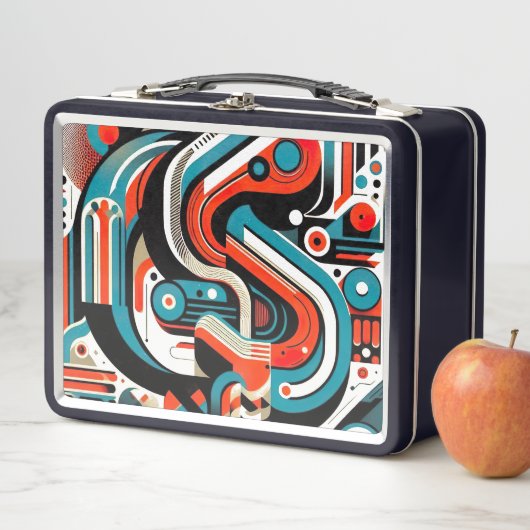 Lunch box en métal tech (En situation)