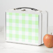 Lunch Box en vichy Vérifiez le vert clair (En situation)