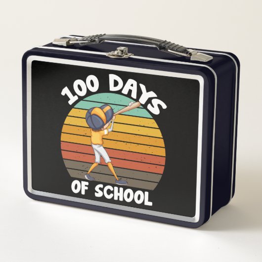Lunch Box Enfants 100 Jours D'Écoles Garçons 100E Jour Baseb (Devant)