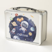 Lunch Box Enfants Astronaut Galaxy Nom personnalisé (Dos)
