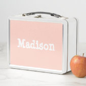 Lunch Box Enfants blancs rose vif personnalisés (En situation)