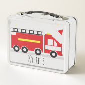 Lunch Box Enfants Camion s'amuser Retour à l'école Nom (Dos)