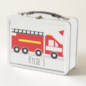 Lunch Box Enfants Camion s'amuser Retour à l'école Nom (Devant)