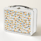 Lunch Box Enfants Construction Camions de vidange Motif Scho (Devant)