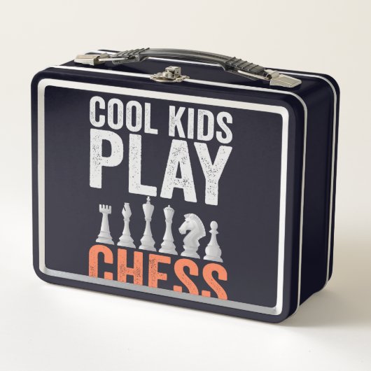 Lunch Box Enfants cool Jouer aux échecs Amoureux du jeu d'éc (Devant)