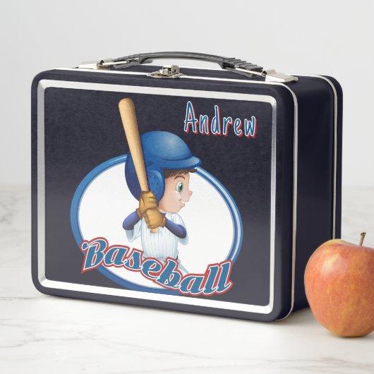 Lunch Box Enfants Customisés Baseball (En situation)