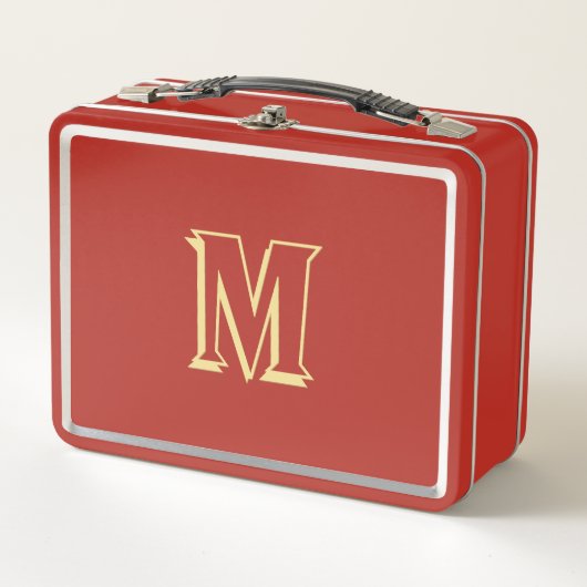 Lunch Box Enfants Superhero Monogramme or filles garçons éco (Devant)