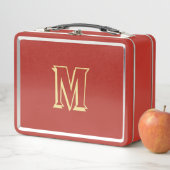 Lunch Box Enfants Superhero Monogramme or filles garçons éco (En situation)