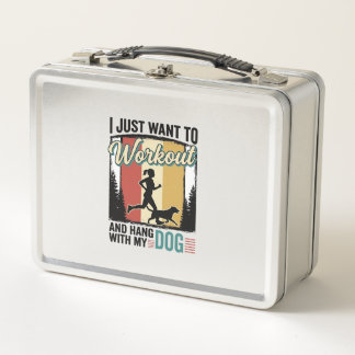 Lunch Box Entraînement avec mon chien Design de t-shirt vint