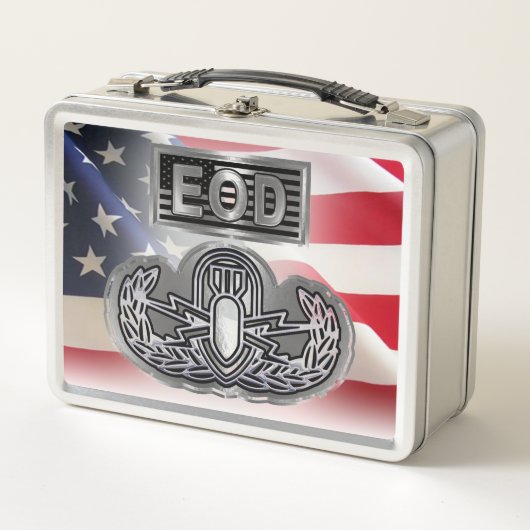 Lunch Box « EOD de base » avec drapeau américain personnalis (Devant)