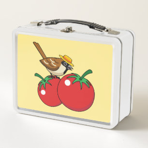 Lunch Box Épervier de Louvain biologique mangeant de la toma