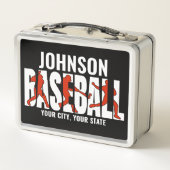 Lunch Box Équipe de baseball AJOUTER NOM Champion Joueur de  (Dos)