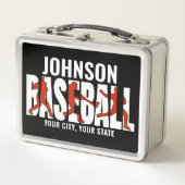 Lunch Box Équipe de baseball AJOUTER NOM Champion Joueur de  (Devant)