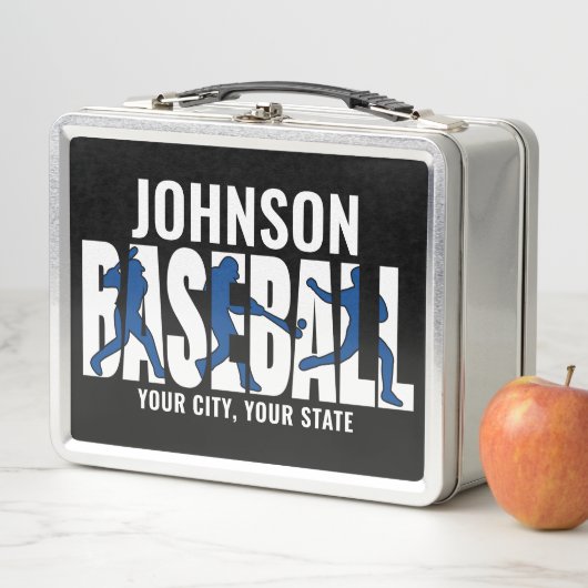 Lunch Box Équipe de baseball AJOUTER NOM Champion Joueur de (En situation)