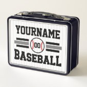 Lunch Box Équipe de joueurs de baseball rétro personnalisés  (Dos)