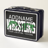Lunch Box Équipe de lutte AJOUTER TEXTE École Varsity Lutteu (Dos)