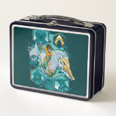 Lunch Box Équitation Aquaman À Cheval Dans Les Royaumes (Devant)