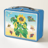 Lunch Box Eric Carle | Scène de fleurs du jardin (Devant)