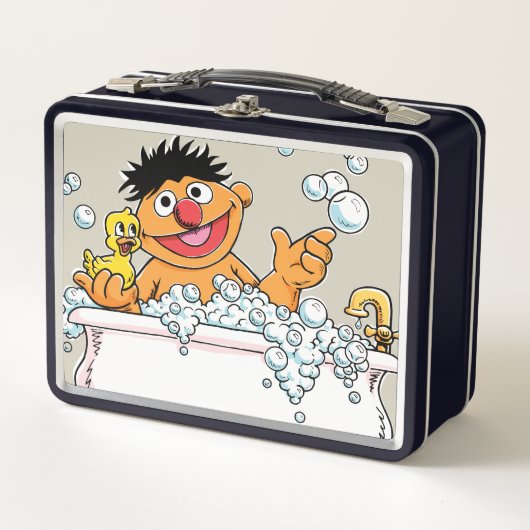Lunch Box Ernie vintage dans la baignoire (Devant)