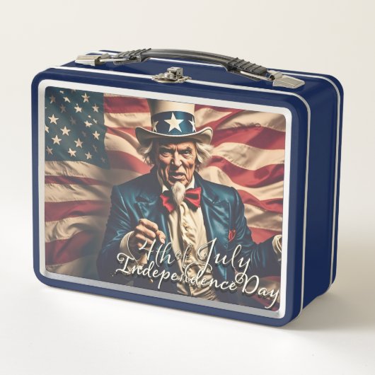 Lunch Box Esprit de liberté en rouge, blanc et bleu (Devant)