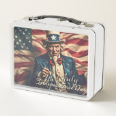 Lunch Box Esprit de liberté en rouge, blanc et bleu (Dos)
