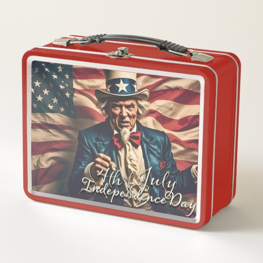 Lunch Box Esprit de liberté en rouge, blanc et bleu (Devant)