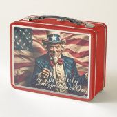Lunch Box Esprit de liberté en rouge, blanc et bleu (Dos)