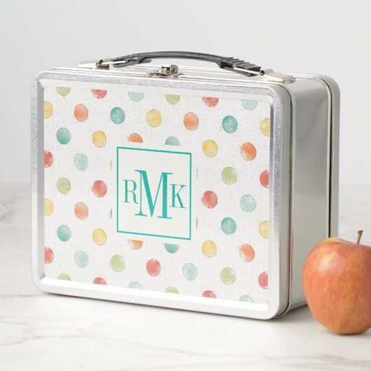 Lunch Box Étape réfléchie de papillons du monogramme | (En situation)