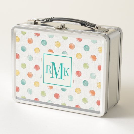 Lunch Box Étape réfléchie de papillons du monogramme | (Devant)