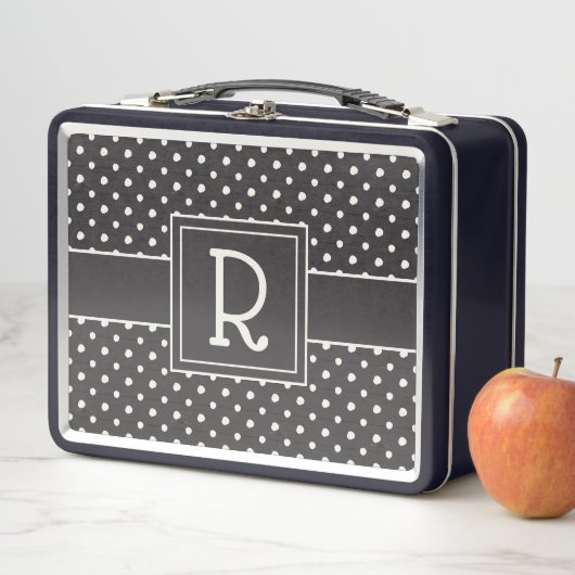 Lunch Box Étape simple une de signes du monogramme | (En situation)