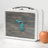 Lunch Box État du Michigan Turquoise (En situation)