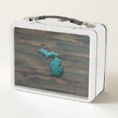 Lunch Box État du Michigan Turquoise (Dos)