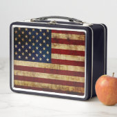 Lunch Box Etats-Unis / Boîte à lunch pour drapeau grungé (En situation)