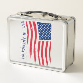 Lunch Box États-Unis Drapeau America Love (Dos)