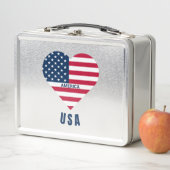 Lunch Box États-Unis Drapeau America Love (En situation)