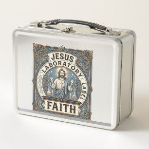 Lunch Box étiquette de laboratoire Jésus Foi Jésus Laboratoi