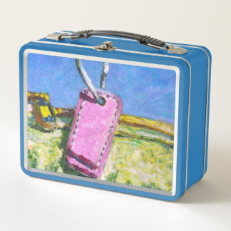 Lunch Box Étiquette Rose Paysage Moderne Expressionniste Abs