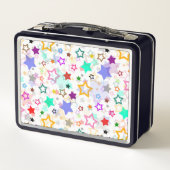 Lunch Box Étoiles colorées blanches (Dos)