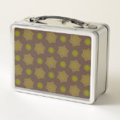 Lunch Box Étoiles et cercles marron et vert (Dos)