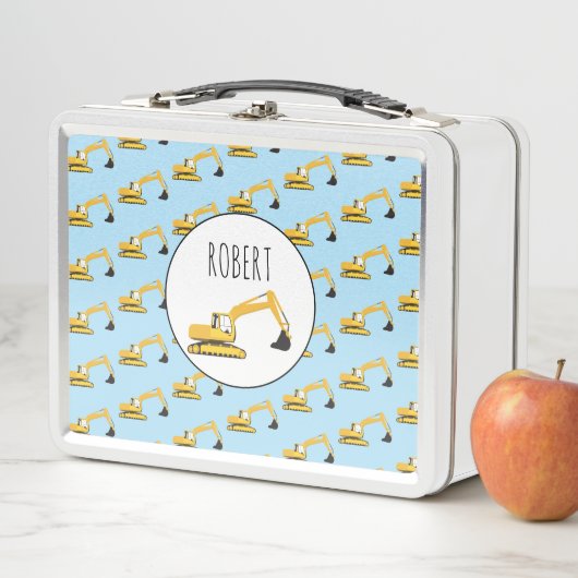 Lunch Box Excavateur Construction Camion Garçons Customisés  (En situation)