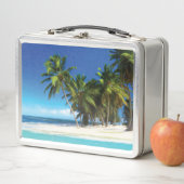 Lunch Box Exotic beach throw pillow (En situation)