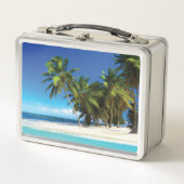 Lunch Box Exotic beach throw pillow (Devant)