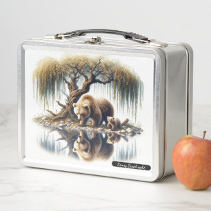 Lunch Box Famille d'ours à côté d'un ruisseau paisible