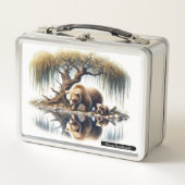 Lunch Box Famille d'ours à côté d'un ruisseau paisible (Devant)