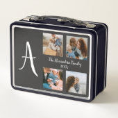 Lunch Box Famille personnalisée 4 photo collage modèle (Dos)